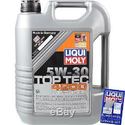 Liqui Moly 10l Toptec 4200 5w-30 Oil + Mann-filter For Audi A6 C6 Any 4fh
