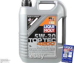 Liqui Moly 5l 5w-30 Oil + Mann-filter For Audi A4 Front 8ed B7 8e5 B6