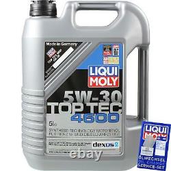 Liqui Moly 5l Toptec 4600 5w-30 Oil + Mann-filter For Audi A4 Front 8ed B7