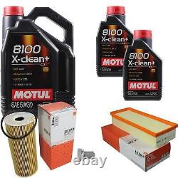 MAHLE Inspection set Motul 7l 8100 X-clean+ 5W-30 for Audi A4 Cabriolet 2.0