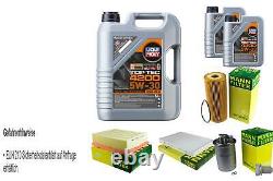 MANN Inspection Kit 7 Skin L LIQUI MOLY Tec 4200 5W-30 for Audi A4 Avant 8ED