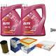 Mahle Inspection Set 10 L Mannol Elite 5w-40 For Audi A4 Avant S4