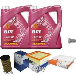 Mahle Inspection Set 10 L Mannol Elite 5W-40 for Audi A4 Avant S4