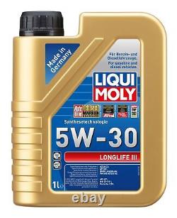 Mahle Inspection Set 11 L Liqui Moly Longlife (III) 5W-30 for Audi A4 Avant