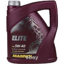 Mahle Inspection Set 5 L mannol Elite 5W-40 for Audi A6 2.8