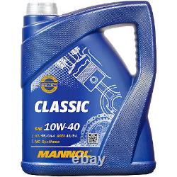 Mahle Inspection Set 6 L Mannol Classic 10W-40 for Audi A3 S3 Quattro