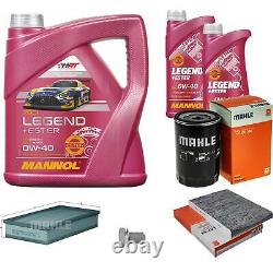 Mahle Inspection Set 6 L Mannol Legend + 0W-40 for Audi Tt Roadster 1.8