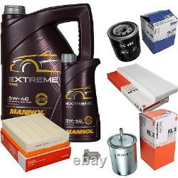 Mahle Inspection Set 6L Mannol 5W-40 Extreme for Audi A4 2.6 2.8 Quattro