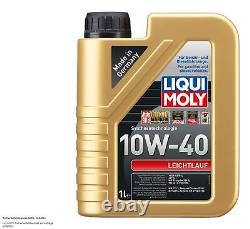 Mahle Inspection Set 7 LIQUI MOLY Lightweight 10W-40 for Audi A4 1.6 1.8 T