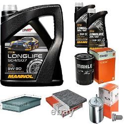 Mahle Inspection Set 7L Mannol 5W-30 Longlife for Audi Tt Roadster 1.8 T VW Kit