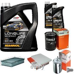 Mahle Inspection Set 7L Mannol 5W-30 Longlife for Audi Tt Roadster 1.8 T VW Kit