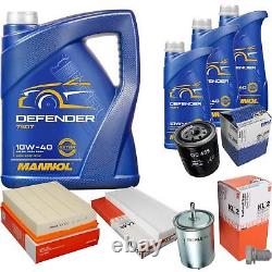 Mahle Inspection Set 8 L Mannol Defender 10W-40 for Audi A4 Avant 2.4 2.8