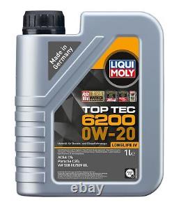 Mahle Inspection Set 9 L Liqui Moly Top Tec 6200 0W-20 for Audi A5 3.0 Tdi