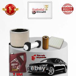 Maintenance Kit 4 Filters and Oil for Audi A5 II 3.0 D 170KW 231HP from 2018