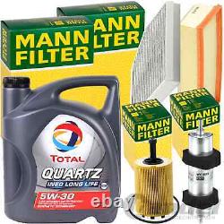 Man Inspection Package + 5L Total 5W-30 Oil Suitable for Audi A4 B8 A5