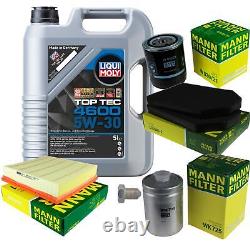 Man Inspection Set 5 L Liqui Moly Top Tec 4600 5W-30 for Audi A8 2.8