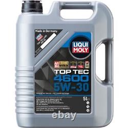 Man Inspection Set 5 L Liqui Moly Top Tec 4600 5W-30 for Audi A8 2.8