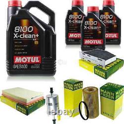 Mann-Filter Inspection Set 8L Motul 5W-30 8100 X-Clean + for Audi Tt 2.0