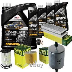 Mann-Filter Inspection Set Mannol 9L Longlife 5W-30 for Audi A6 Allroad 4.2