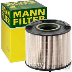 Mann Inspection Package + 10L Fuchs 5W-30 Oil Suitable for Audi Q7 4LB 4.2L