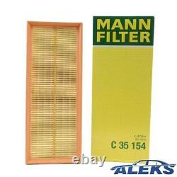 Mann Luft Filter Revision Package Set + Castol 5w30 5l For Vw Audi Seat