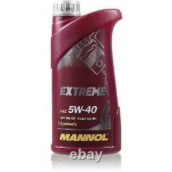 Mannol 6l Extreme 5w-40 Engine Oil + Mann-filter Audi A4 8e2 B6 2.5 Tdi