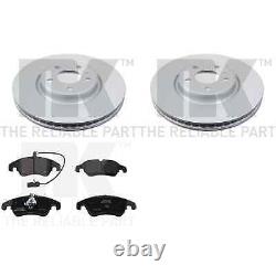 NK Brake Discs 320mm + Front Linings Suitable for Audi A6 C7 4G + A7 4G