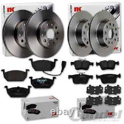 NK Brake Discs + Front and Rear Pads Suitable for Audi A3 8V