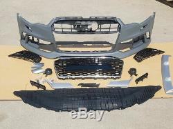 Nine Rs6 Appearance And Style Complete Front Bumper Set Kit For Audi A6 C7 4g