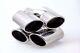 Stainless Steel Exhaust Tip Kit In 2x90x120mm Mercedes Optic Abe / Eg 2x