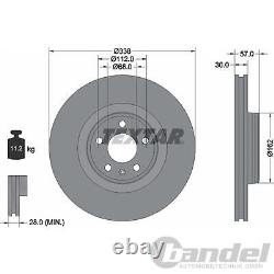 TEXTAR 338mm Discs + Front Pads Suitable for Q5 Fy Also Sportback