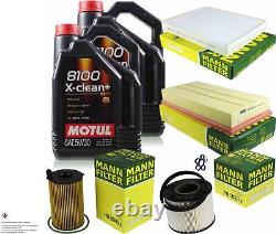 10L Inspection Set Kit Motul 8100 X-Clean +5W-30 huile moteur Mann 11383389