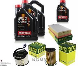 10L Inspection Set Kit Motul 8100 X-Clean +5W-30 huile moteur Mann 11383917