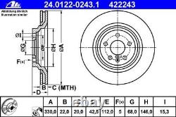 ATE Disques 330mm + Revêtements Arrière Convient pour Audi A6 Toute Route C6 4FH