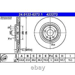 ATE Disques de Frein 330mm + Revêtements Céramiques Arrière Pour Audi A6 A7 C8