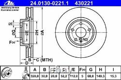 ATE Disques de Frein + Revêtements Céramiques Avant+Arrière pour Audi Q5 8R