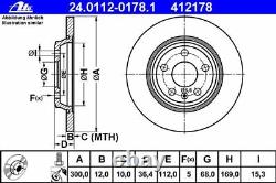 ATE Disques de Frein + Revêtements Céramiques Avant+Arrière pour Audi Q5 8R