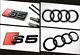 Audi Gloss Black S5 Set Kit D'anneaux Avant Badge Grille Couvercle De