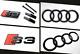 Audi S3 Noir Gloss Set Kit D'anneaux Avant Badge Grille Couvercle De Coffre
