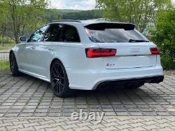 Audi RS6 4G Facelift Parasoleil Crème Solaire Kit Droite et Gauche Noir I me