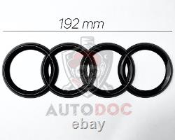 Audi Rs3 Gloss Black SET KIT d'anneaux avant Badge Grille Couvercle de