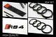 Audi Rs4 Matt Black Set Kit D'anneaux Avant Badge Grille Boot Lid Trunk Emblem