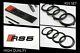 Audi Rs5 Matt Black Set Kit D'anneaux Avant Badge Grille Boot Couvercle