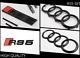 Audi Rs5 Matt Black Set Kit D'anneaux Avant Badge Grille Boot Lid Trunk Emblem