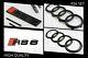 Audi Rs6 Matt Black Set Kit D'anneaux Avant Badge Grille Boot Couvercle