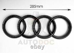 Audi Rs7 Matt Black SET KIT d'anneaux avant Badge Grille Boot Couvercle