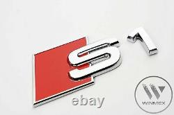 Audi S1 Chrome Set Kit de front Anneaux Badge Calandre Coffre Couvercle De Coffre Emblème