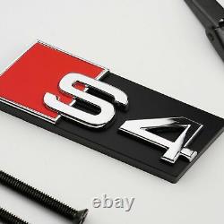 Audi S4 Chrome Set Kit de front Anneaux Badge Calandre Coffre Couvercle De Coffre Emblème