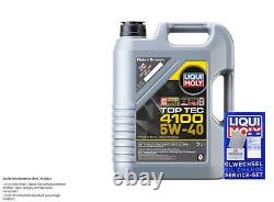 Bosch Inspection Set 12 L Liqui Moly Top Tec 4100 5W-40 pour Audi A4 avant De