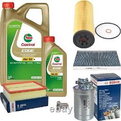 Bosch Inspection Set 6 L castrol edge 5W-30 Ll pour Audi A4 2.5 Tdi